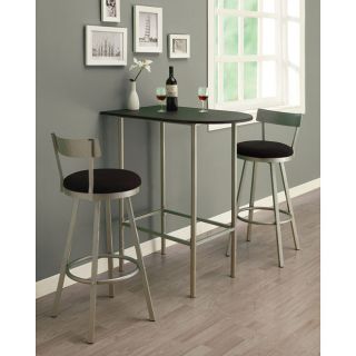 Black/ Silver Metal Space saver Bar Table Today $96.99 4.3 (13