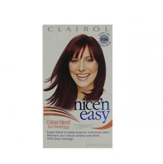 Clairol Nice N Easy Colorblend #113A Dark Burgundy Brown Hair Color
