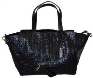 Cynthia Rowley Croco Embossed Leather Satchal Shoulder Bag