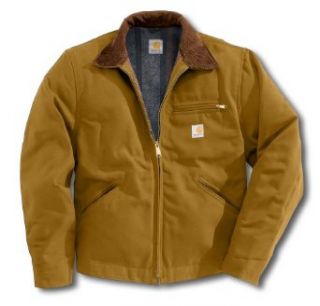 Mens Carhartt Duck Detroit Jacket BROWN LRG TLL Clothing
