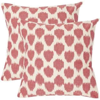 Romance 22 inch Rose Red Decorative Pillows (Set of 2)