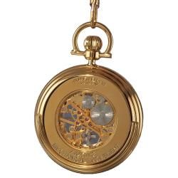 Akribos XXIV Mens Mechanical Gold Pocket Watch