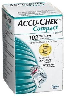 ACCU CHEK Compact Test Strips, 102 Count Box