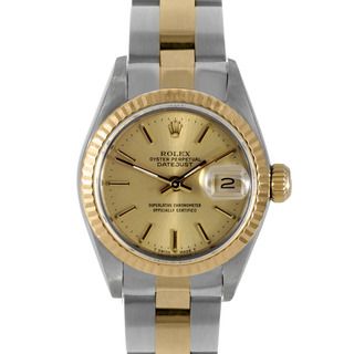 Pre owned Rolex Womens 18 karat Two tone Datejust Watch