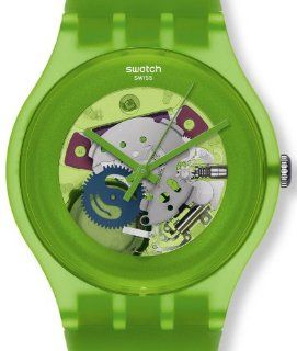 Swatch Unisex Originals SUOG103 Green Plastic Quartz Watch with Green