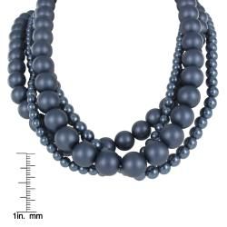 Roman Colored Faux Pearl 4 piece Necklace