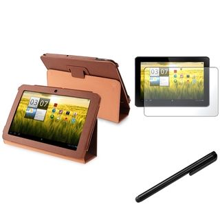BasAcc Brown Case/ Screen Protector/ Stylus for Acer Iconia Tab A200