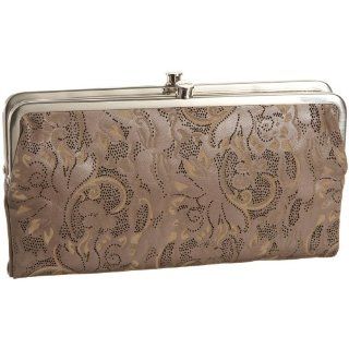  Hobo Lauren Laser Cut Double Frame Clutch,Taupe,one size Shoes
