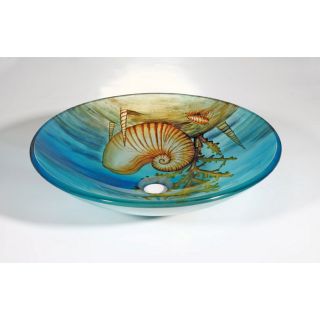 Legion Furniture Seashell Glass Bowl Vessel Bathroom Sink Today $131