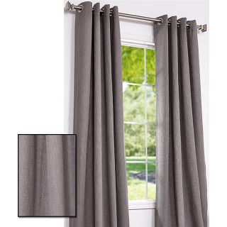 Dark Grey Cotton Linen 120 inch Grommet Curtain Panel