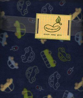 Navy Blue Boys Baby Nursery Crib Blanket Cars Buses