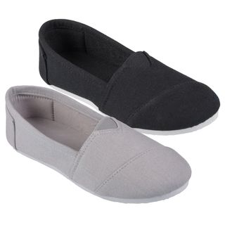 Journee Collection Kids Timmy Round Toe Linen Flats