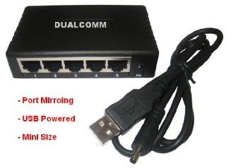 Dualcomm DCSW 1005 USB Powered 5 Port 10/100 Fast Ethernet