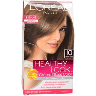 Oreal Healthy Look Creme Gloss Color # 6BB Light Beige Brown Hair