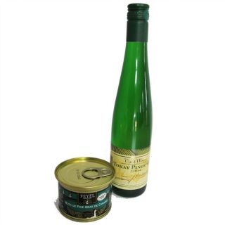produit comprenant un bloc de foie gras 130 g une bouteille de tokay