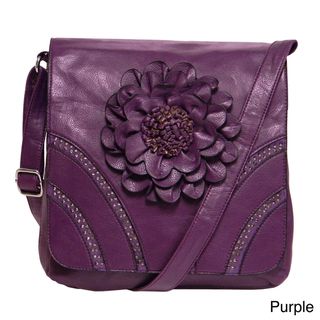 Donna Bella Designs Modern Hippie Floral Accent Crossbody Bag