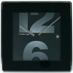 Horloge murale dateur 12&6 square noir   Achat / Vente HORLOGE Horloge