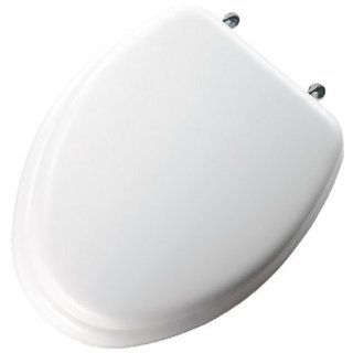 Mayfair 113CP 000 Soft Antimicrobial Vinyl Toilet Seat with Chrome