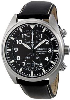Seiko Mens SNN231P2 Black Dial With Chronograph Watch Watches