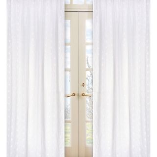 White Eyelet 84 inch Curtain Panel Pair
