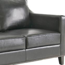 Diesel Black Leather Sofa and Loveseat
