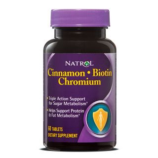 Natrol 60 count Cinnamon Chromium Biotin Supplements (Pack of 3