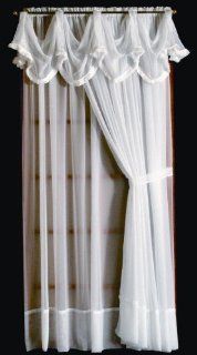 116W x 84L Extra Wide French Voile Curtain Panel Home
