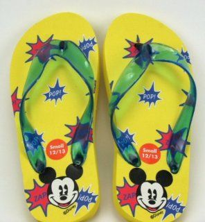 Childrens Flip Flops for Boys and Girls (3/4, Mickey/Yellow) Shoes