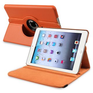 BasAcc Orange Leather Swivel Case for Apple iPad Mini