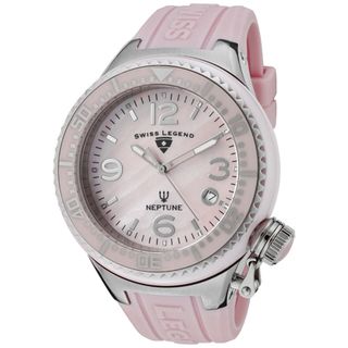 Swiss Legend Womens Neptune Ceramic Pink Silicone Watch