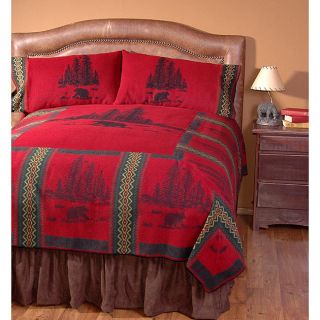 Wooded River Wooded Bear Queen size Bedspread Set