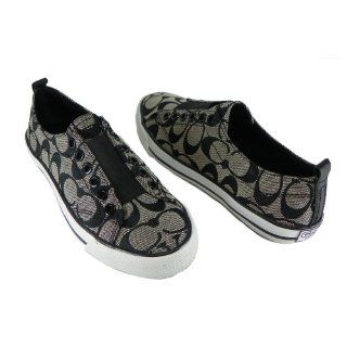 Coach Womens Summer Signature C Jacquard Sneakers, Style A1516 (Black