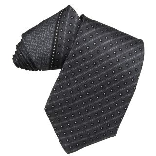 Versace Mens Greek Key and Square Stripe Silk Tie