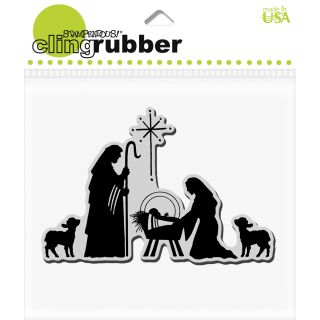 Stampendous Christmas Manger Scene Cling Rubber Stamp
