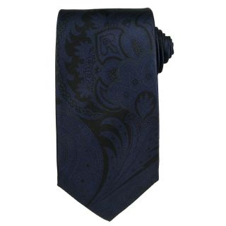 Versace Mens Acanthus Leaf with Greek Key Silk Tie