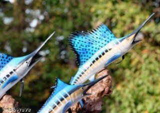Taxidermy Fiberglass Sailfish Marlin Sculpture 3 Fish
