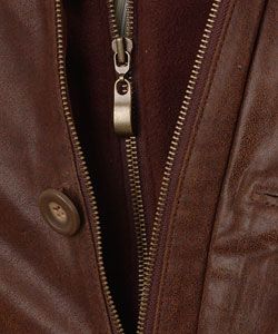 Giovanni Verucci Mens Top Grain Leather Coat