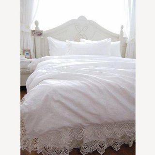Shabby Style White Elegant With Romantic Lace Duvet Cover