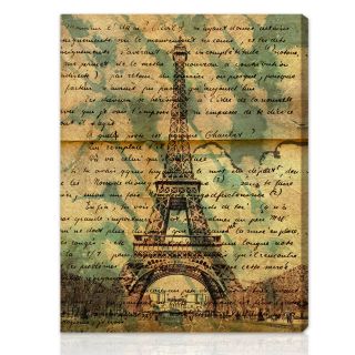 Oliver Gal Artist Co. Eiffel Words Gallery wrapped Canvas Art Today