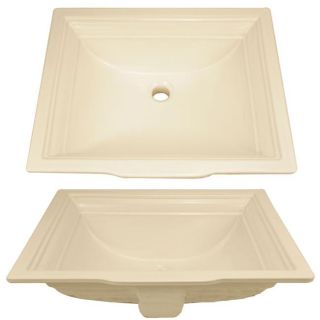 Ticor Undermount / Overmount Almond Porcelain Vanity Sink
