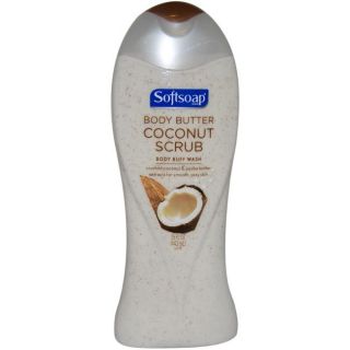 Softsoap Body Butter Coconut Scrub 15 ounce Body Buff Wash