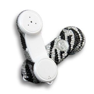 [Aftermarket Product] White+Black Bling Retro Phone Zebra