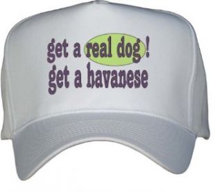 get a real dog Get a havanese White Hat / Baseball Cap