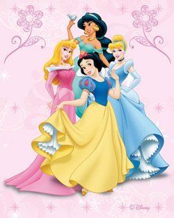 Disney Four Princess Kids Area Rug 4.4X6 (133x204 CMS