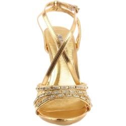 Celeste Womens Ocean 10 Gold Ankle Strap Sandals