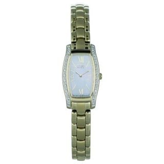 Citizen Womens Round Mother of Pearl Dial Stainless Steel Dress Watch