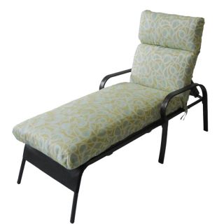 Orda Outdoor Blue/ Green Chaise Lounge Chair Cushion