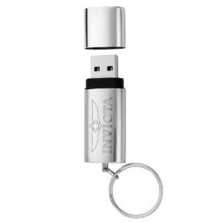 Invicta IPM133 Silver Tone 4GB USB Flash Drive Key Chain Watches