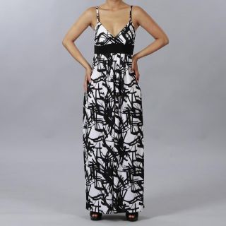 JFW/Wishes Printed Black and White Maxi Dress