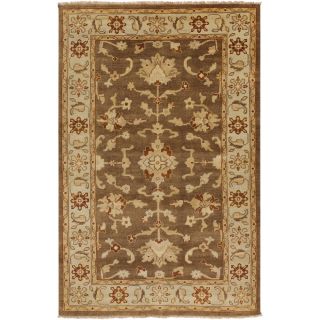 Hand knotted Golden Brown Mangusta Wool Rug (39x59) Today $668.99